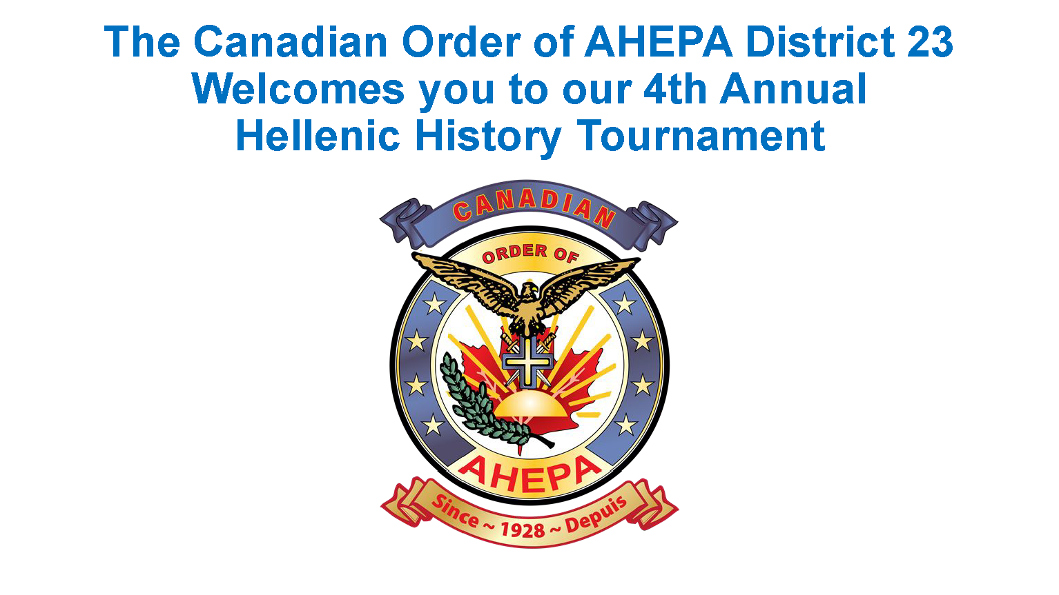 HELLENIC HISTORY TOURNAMENT, Canadian Order of AHEPA (COA)